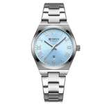 Fashion, accesorii si bijuterii - Femei - Bijuterii femei - Ceasuri femei - Ceas Dama CURREN 9095L Elegant, Quartz, Cadran Albastru, Bratara si Carcasa Argintie, Calendar, Rezistent la Apa 3 ATM - Infinity.ro