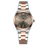 Fashion, accesorii si bijuterii - Femei - Bijuterii femei - Ceasuri femei - Ceas Dama CURREN Elegant, Quartz, Cadran cu Cifre Romane, Bratara din Otel Inoxidabil, Calendar, Rezistent la Apa - Infinity.ro