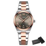 Fashion, accesorii si bijuterii - Femei - Bijuterii femei - Ceasuri femei - Ceas Dama CURREN Elegant, Quartz, Cadran cu Cifre Romane, Bratara din Otel Inoxidabil, Calendar, Rezistent la Apa - Infinity.ro