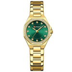 Fashion, accesorii si bijuterii - Femei - Bijuterii femei - Ceasuri femei - Ceas Dama CURREN, Cadran Verde, Carcasa si Curea Aurie, 58g - Infinity.ro