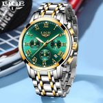 Fashion, accesorii si bijuterii - Femei - Bijuterii femei - Ceasuri femei - Ceas dama de mana Lige Top Brand Luxury Casual Elegant Fashion Analog Quartz Argintiu Verde - Infinity.ro
