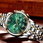 Fashion, accesorii si bijuterii - Femei - Bijuterii femei - Ceasuri femei - Ceas dama de mana Lige Top Brand Luxury Casual Elegant Fashion Analog Quartz Argintiu Verde - Infinity.ro