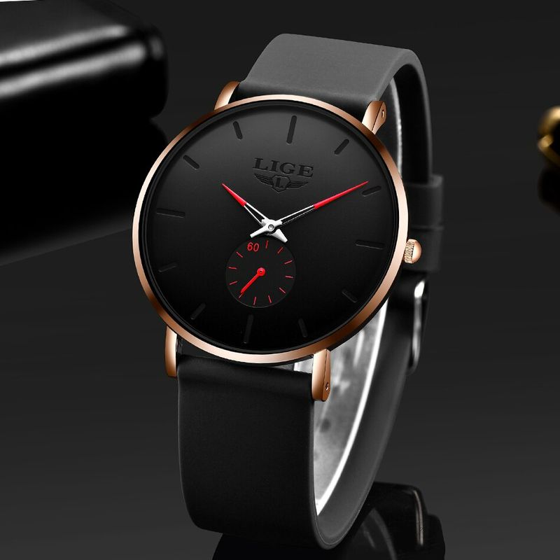 Fashion, accesorii si bijuterii - Femei - Bijuterii femei - Ceasuri femei - Ceas dama Lige Quartz Silicon Casual Luxury Fashion Analog - Infinity.ro