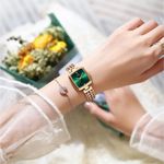 Fashion, accesorii si bijuterii - Femei - Bijuterii femei - Ceasuri femei - Ceas dama Poedagar Elegant Casual Fashion Quartz Auriu Verde - Infinity.ro