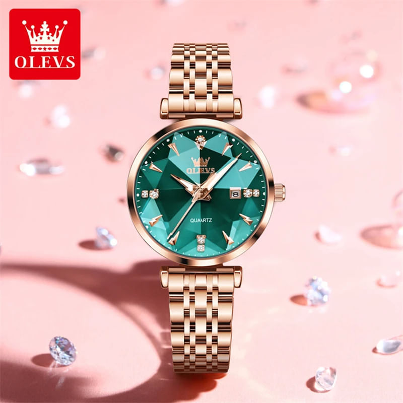 Fashion, accesorii si bijuterii - Femei - Bijuterii femei - Ceasuri femei - Ceas dama Olevs Elegant Quartz Auriu Analog Diamant Auriu - Infinity.ro