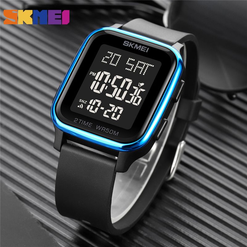 Fashion, accesorii si bijuterii - Barbati - Bijuterii barbati - Ceasuri barbati - Ceas de barbati Skmei Sport Digital Casual Led Negru/Albastru - Infinity.ro
