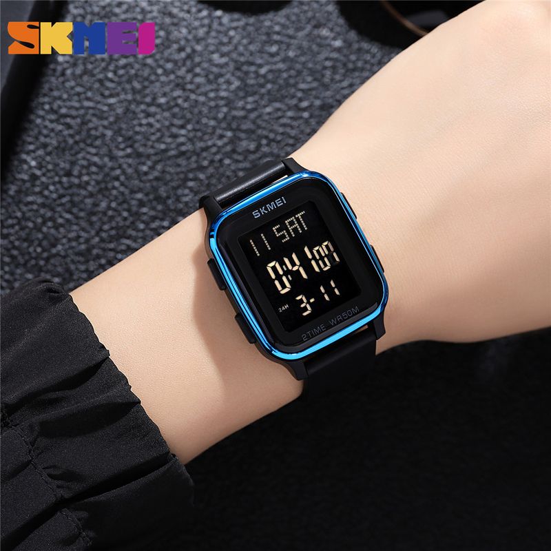 Fashion, accesorii si bijuterii - Barbati - Bijuterii barbati - Ceasuri barbati - Ceas de barbati Skmei Sport Digital Casual Led Negru/Albastru - Infinity.ro