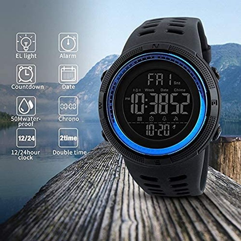 Fashion, accesorii si bijuterii - Barbati - Bijuterii barbati - Ceasuri barbati - Ceas de mana pentru barbati Skmei Afisaj Digital Sport Rezistent la socuri si apa - Infinity.ro
