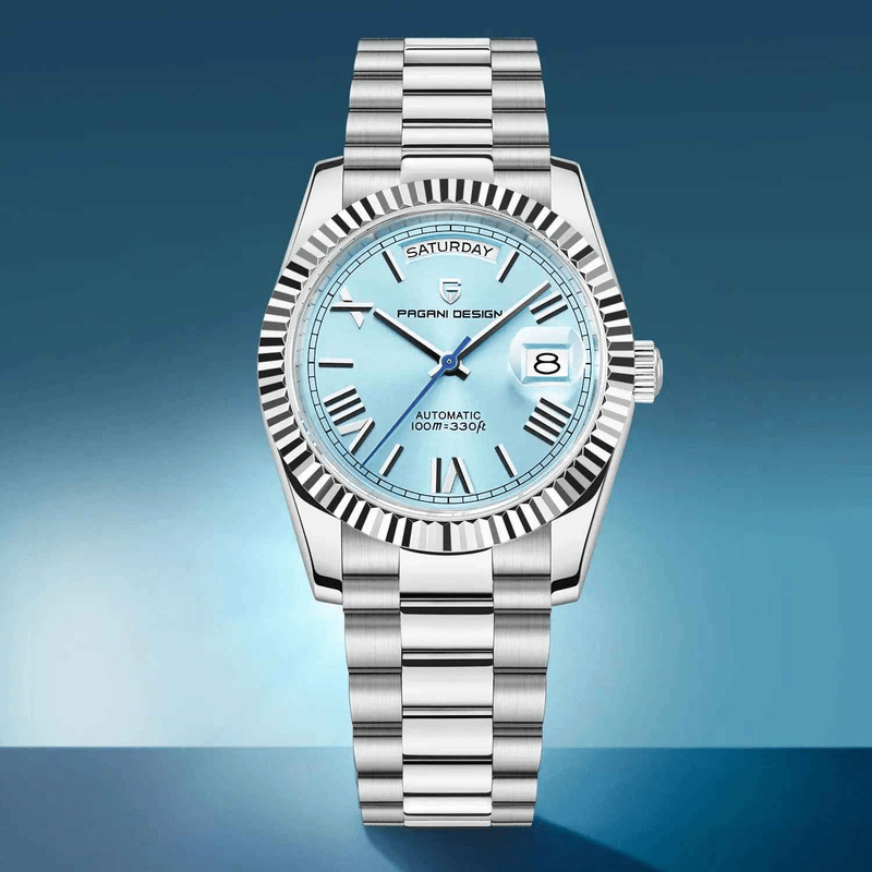 Fashion, accesorii si bijuterii - Barbati - Bijuterii barbati - Ceasuri barbati - Ceas mecanic Pagani Design PD-1752, Seagull ST16, 36mm, afisaj zi si data, otel inoxidabil, rezistenta 100m - Infinity.ro