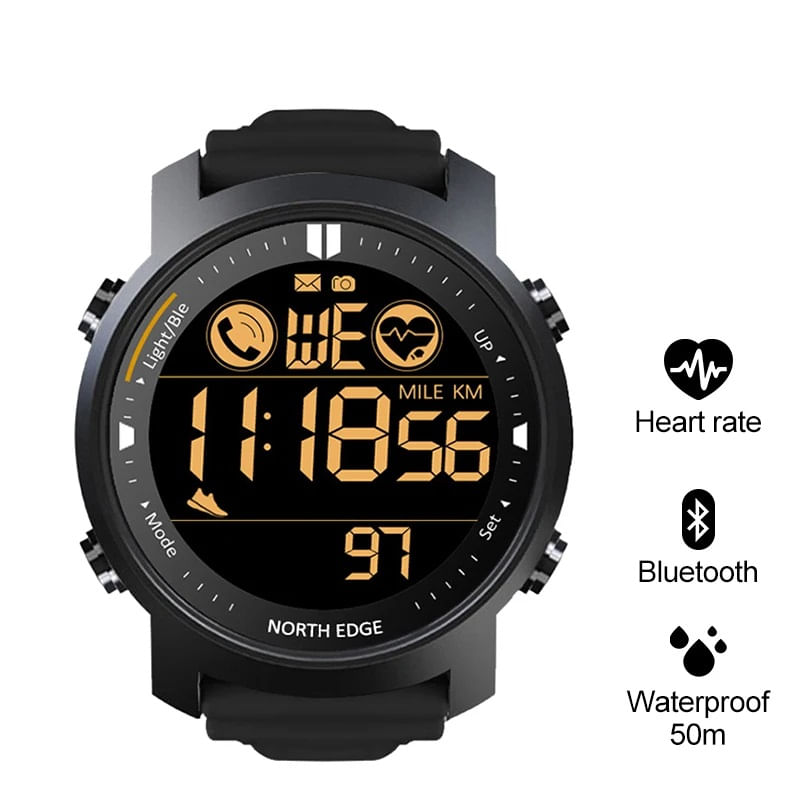 Laptop, Telefoane si Tablete - Wearables si gadgeturi - Gadgeturi - Accesorii SMART - Ceas smartwatch North Edge Laker 2 Sport Digital Control stare de sanatate Reamintire apeluri Poze - Infinity.ro