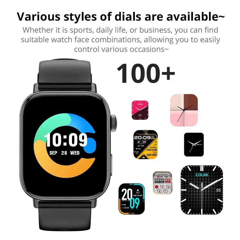 Laptop, Telefoane si Tablete - Wearables si gadgeturi - Gadgeturi - Accesorii SMART - COLMI C8 Max Smartwatch 1.93" HD, Apeluri Bluetooth 5.3, Puls, Oxigen, Somn, Waterproof - Infinity.ro