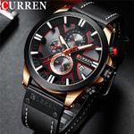 Fashion, accesorii si bijuterii - Barbati - Bijuterii barbati - Ceasuri barbati - Curren, Ceas barbati casual, Mecanism Quartz, Curea din piele naturala - Infinity.ro