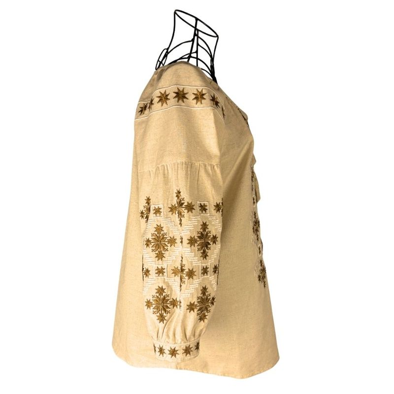 Fashion, accesorii si bijuterii - Femei - Imbracaminte femei - Camasi si bluze femei - Bluza dama 025 crem , marimea 3XL - Infinity.ro