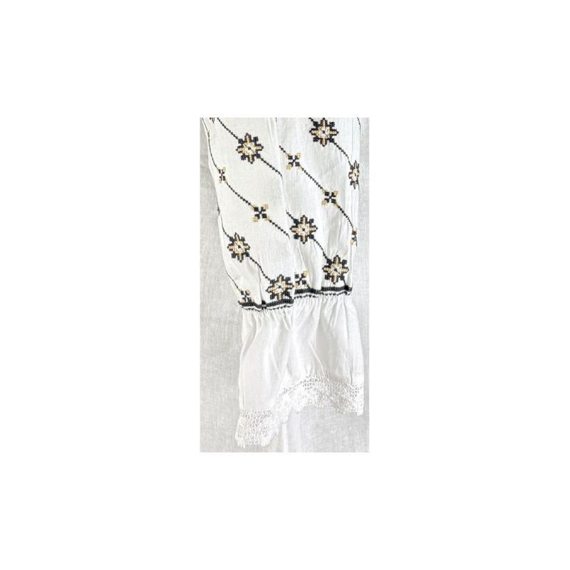 Fashion, accesorii si bijuterii - Femei - Imbracaminte femei - Camasi si bluze femei - Bluza dama RA25 alb/bej marimea S - Infinity.ro
