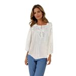 Fashion, accesorii si bijuterii - Femei - Imbracaminte femei - Camasi si bluze femei - Bluza dama RA25 alb mat marimea S - Infinity.ro