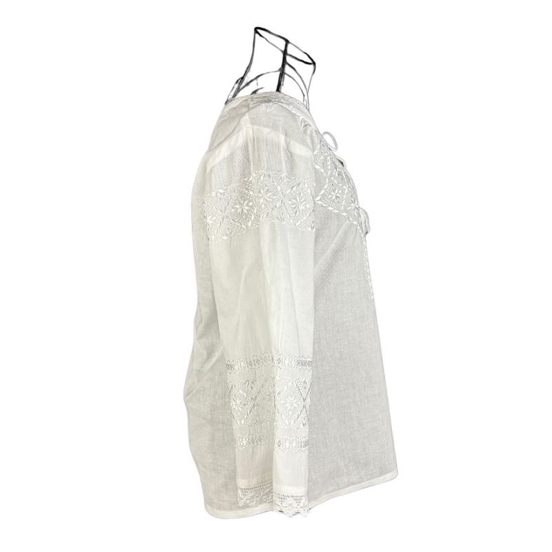 Fashion, accesorii si bijuterii - Femei - Imbracaminte femei - Camasi si bluze femei - Bluza dama RA25 alb mat marimea S - Infinity.ro