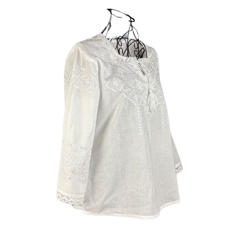 Fashion, accesorii si bijuterii - Femei - Imbracaminte femei - Camasi si bluze femei - Bluza dama RA25 alb mat marimea S - Infinity.ro