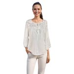 Fashion, accesorii si bijuterii - Femei - Imbracaminte femei - Camasi si bluze femei - Bluza dama RA25 alb mat marimea S - Infinity.ro