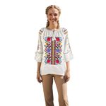Fashion, accesorii si bijuterii - Femei - Imbracaminte femei - Camasi si bluze femei - Bluza dama RA25 alb/galben marimea S - Infinity.ro