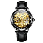 Fashion, accesorii si bijuterii - Barbati - Bijuterii barbati - Ceasuri barbati - Ceas barbatesc Tevise Automatic Skeleton Curea piele - Infinity.ro