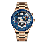 Fashion, accesorii si bijuterii - Barbati - Bijuterii barbati - Ceasuri barbati - Ceas barbatesc Nibosi Business Otel Elegant Quartz Analog Indici luminosi Cronograf Auriu - Infinity.ro