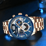 Fashion, accesorii si bijuterii - Barbati - Bijuterii barbati - Ceasuri barbati - Ceas barbatesc Nibosi Business Otel Elegant Quartz Analog Indici luminosi Cronograf Auriu - Infinity.ro