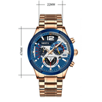 Fashion, accesorii si bijuterii - Barbati - Bijuterii barbati - Ceasuri barbati - Ceas barbatesc Nibosi Business Otel Elegant Quartz Analog Indici luminosi Cronograf Auriu - Infinity.ro