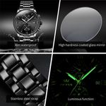 Fashion, accesorii si bijuterii - Barbati - Bijuterii barbati - Ceasuri barbati - Ceas barbatesc Olevs Quartz Analog Negru Otel Data - Infinity.ro
