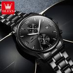 Fashion, accesorii si bijuterii - Barbati - Bijuterii barbati - Ceasuri barbati - Ceas barbatesc Olevs Quartz Analog Negru Otel Data - Infinity.ro