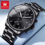 Fashion, accesorii si bijuterii - Barbati - Bijuterii barbati - Ceasuri barbati - Ceas barbatesc Olevs Quartz Analog Negru Otel Data - Infinity.ro