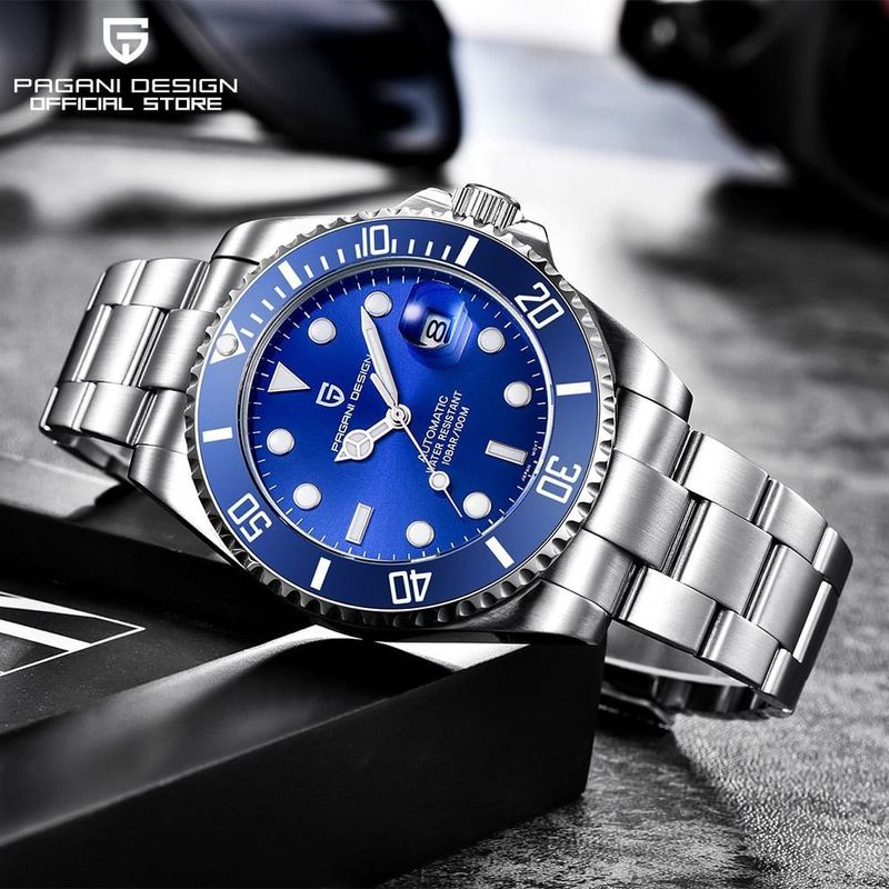 Fashion, accesorii si bijuterii - Barbati - Bijuterii barbati - Ceasuri barbati - Pagani Design PD-1683 Blue Quartz Miyota 2315, Otel Inoxidabil, Safir, Bezel Ceramic, 100M - Infinity.ro