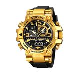 Fashion, accesorii si bijuterii - Barbati - Bijuterii barbati - Ceasuri barbati - Ceas barbatesc de mana Stryve Sport Army Digital Militar Negru Auriu - Infinity.ro
