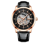 Fashion, accesorii si bijuterii - Barbati - Bijuterii barbati - Ceasuri barbati - Ceas barbatesc Tevise Mecanic Automatic Skeleton Luxury Piele Elegant Clasic - Infinity.ro