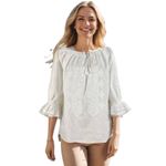 Fashion, accesorii si bijuterii - Femei - Imbracaminte femei - Camasi si bluze femei - Bluza dama RA25 alb crystal , marimea 2XL - Infinity.ro