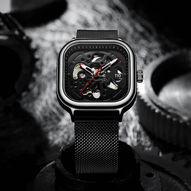Fashion, accesorii si bijuterii - Barbati - Bijuterii barbati - Ceasuri barbati - TIO Ceas mecanic automatic barbatesc Analog Negru Bratara reglabila - Infinity.ro