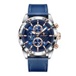 Fashion, accesorii si bijuterii - Barbati - Bijuterii barbati - Ceasuri barbati - Ceas barbatesc Poedagar Elegant Indici Luminosi Auto Data Cronograf Calendar Piele - Infinity.ro