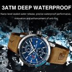 Fashion, accesorii si bijuterii - Barbati - Bijuterii barbati - Ceasuri barbati - Ceas barbatesc Poedagar Cronograf Analog Quartz Data Piele Maro Albastru - Infinity.ro