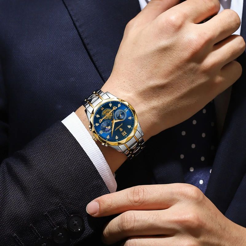 Fashion, accesorii si bijuterii - Barbati - Bijuterii barbati - Ceasuri barbati - Ceas barbatesc Poedagar Cronograf Quartz Analog Casual Fashion Argintiu - Infinity.ro