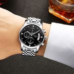 Fashion, accesorii si bijuterii - Barbati - Bijuterii barbati - Ceasuri barbati - Ceas barbati Nibosi Data Otel Analog Mecanism Quartz Argintiu - Infinity.ro