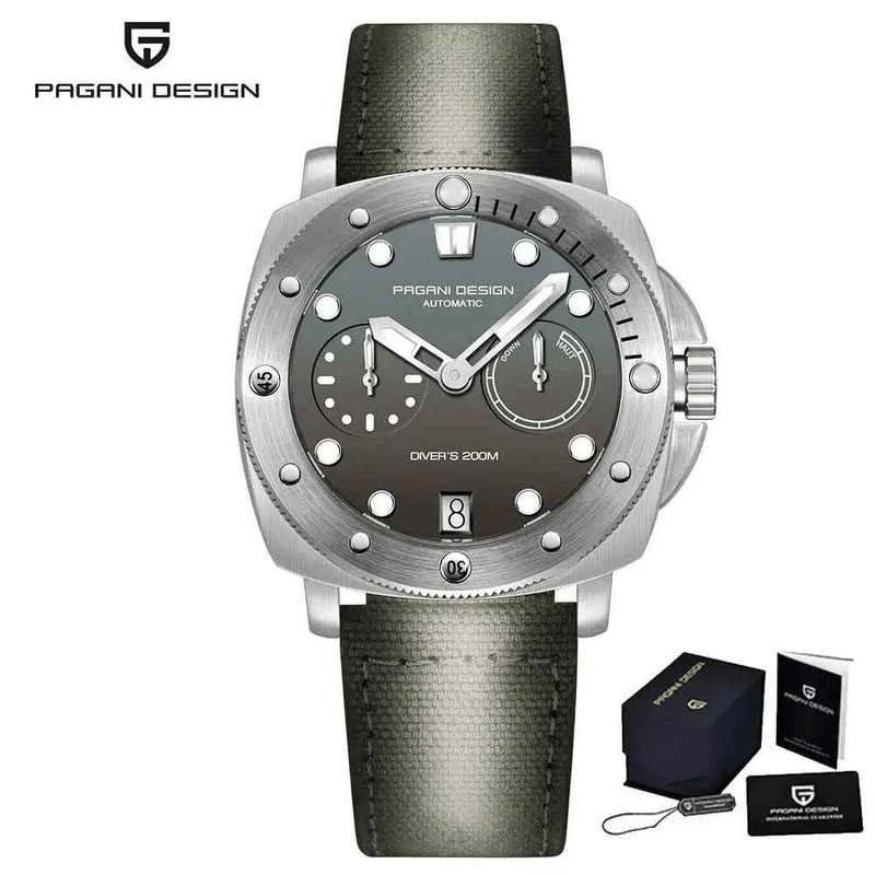 Fashion, accesorii si bijuterii - Barbati - Bijuterii barbati - Ceasuri barbati - Ceas automatic diver barbati PAGANI DESIGN PD-1767, 41 mm, mecanism CAL.2C10, safir, curea nylon, 200M rezistent la apa - Infinity.ro