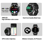 Laptop, Telefoane si Tablete - Wearables si gadgeturi - Gadgeturi - Accesorii SMART - NORTH EDGE HK08 Smartwatch GPS 1.43" AMOLED, Apeluri BT, Altimetru, Barometru, Oxigen, 7 Zile - Infinity.ro