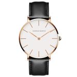 Fashion, accesorii si bijuterii - Barbati - Bijuterii barbati - Ceasuri barbati - Ceas barbatesc de mana Hannah Martin Mecanism Japonez Casual Simplu Piele Negru - Infinity.ro