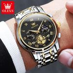 Fashion, accesorii si bijuterii - Barbati - Bijuterii barbati - Ceasuri barbati - Ceas barbatesc Olevs Quartz Analog Cronograf Fashion Argintiu Negru - Infinity.ro
