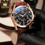 Fashion, accesorii si bijuterii - Barbati - Bijuterii barbati - Ceasuri barbati - Ceas barbatesc Olevs Piele Quartz Analog Clasic Business Maro - Infinity.ro