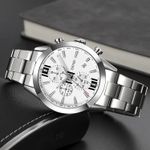 Fashion, accesorii si bijuterii - Barbati - Bijuterii barbati - Ceasuri barbati - Skmei Ceas de mana barbatesc Quartz Analog Data Otel Argintiu - Infinity.ro