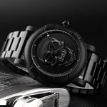 Fashion, accesorii si bijuterii - Barbati - Bijuterii barbati - Ceasuri barbati - Skmei Ceas barbatesc Craniu Analog Quartz Otel Negru - Infinity.ro