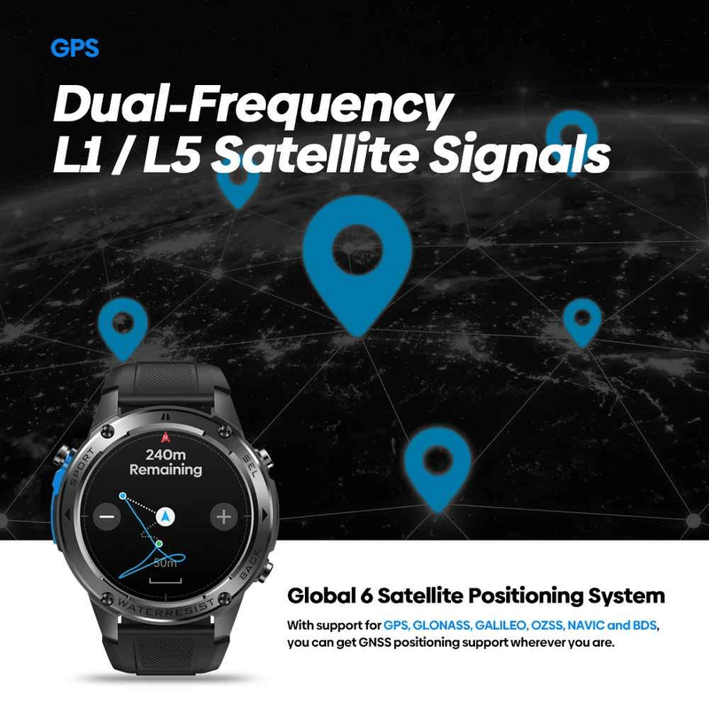 Laptop, Telefoane si Tablete - Wearables si gadgeturi - Gadgeturi - Accesorii SMART - Zeblaze Stratos 2 Ultra Smartwatch 1.43" AMOLED, GPS Dual Band, 10ATM, 500 mAh, 170+ Sporturi, HR SpO₂ - Infinity.ro
