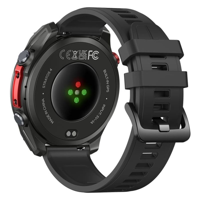Laptop, Telefoane si Tablete - Wearables si gadgeturi - Gadgeturi - Accesorii SMART - Zeblaze Stratos 4 Negru GPS Smartwatch 1.43" AMOLED, 6 Sateliti, Apeluri BT, HR, SpO₂, IP69K - Infinity.ro