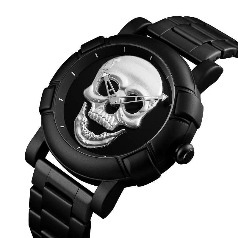 Fashion, accesorii si bijuterii - Barbati - Bijuterii barbati - Ceasuri barbati - Skmei Ceas barbatesc Craniu Alb Otel Afisaj analogic Negru - Infinity.ro