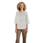 Fashion, accesorii si bijuterii - Femei - Imbracaminte femei - Camasi si bluze femei - Bluza dama RA25 alb/argintiu marimea S - Infinity.ro